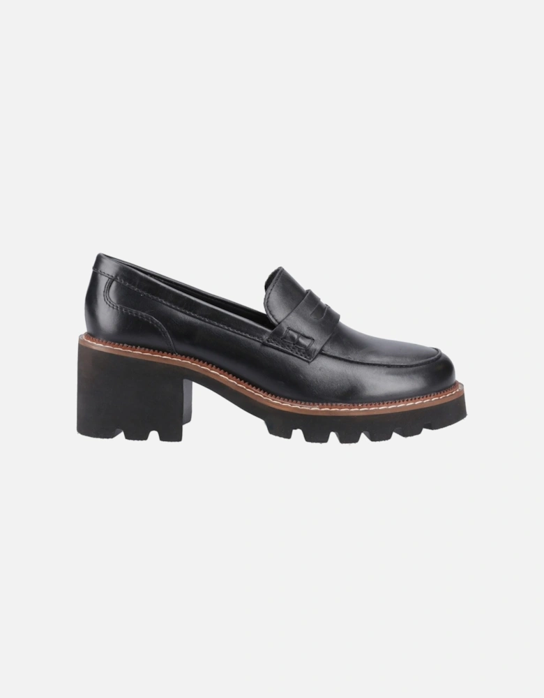 Giavanna Leather Women's Black Loafers