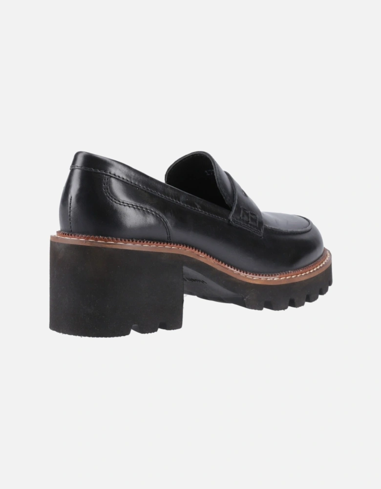Giavanna Leather Women's Black Loafers