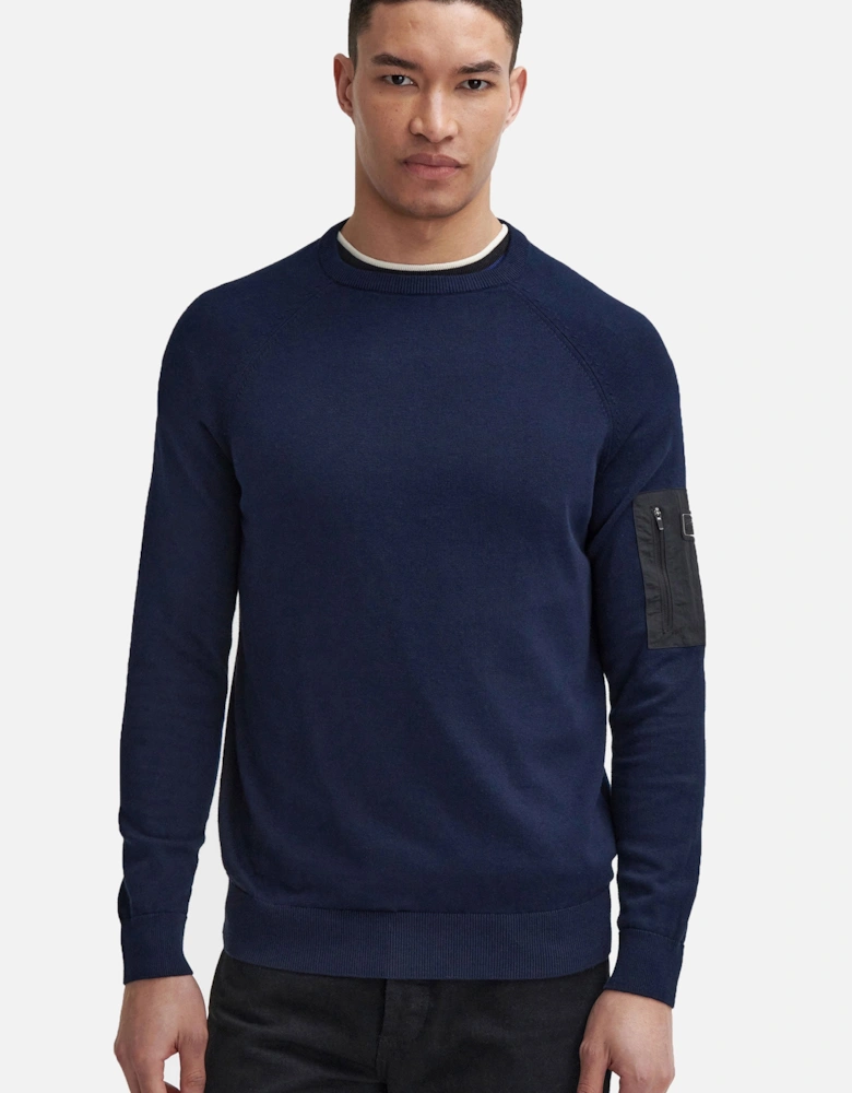BLADES CREW NECK JUMPER NAVY