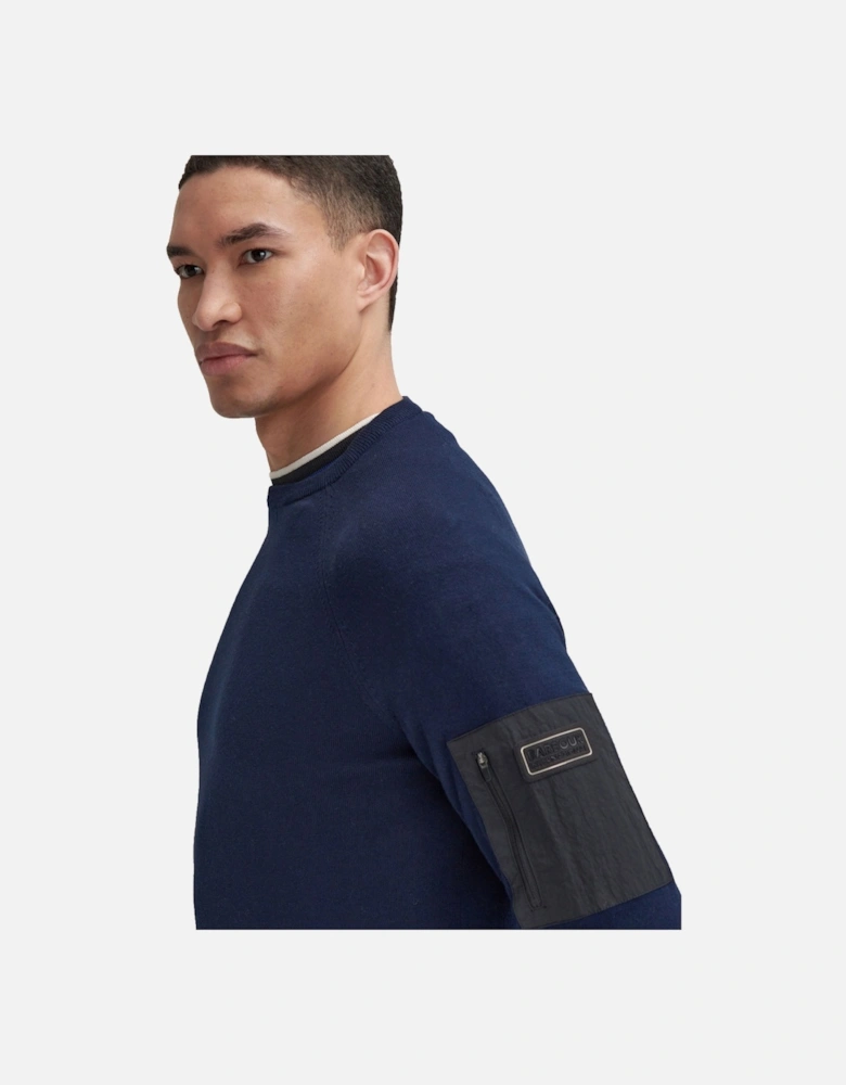 BLADES CREW NECK JUMPER NAVY