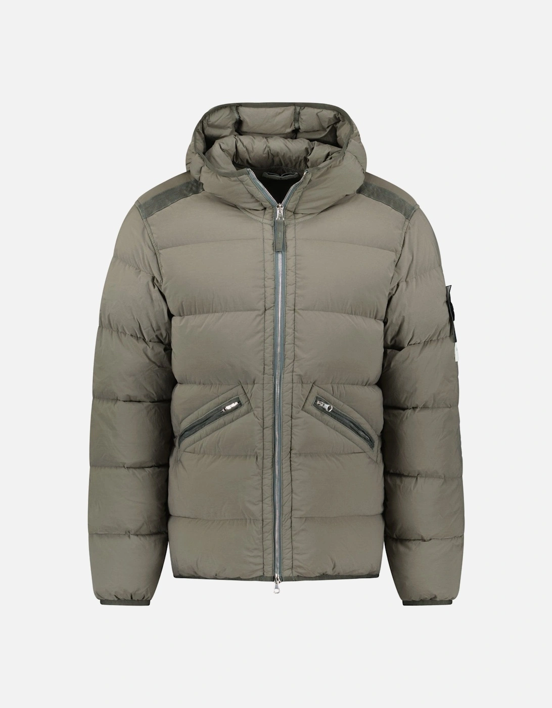 Hooded Puffer Jacket In Seamless Tunnel Nylon Walnut Brown, 4 of 3