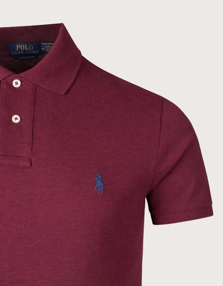 Custom Slim Fit Mesh Polo Shirt