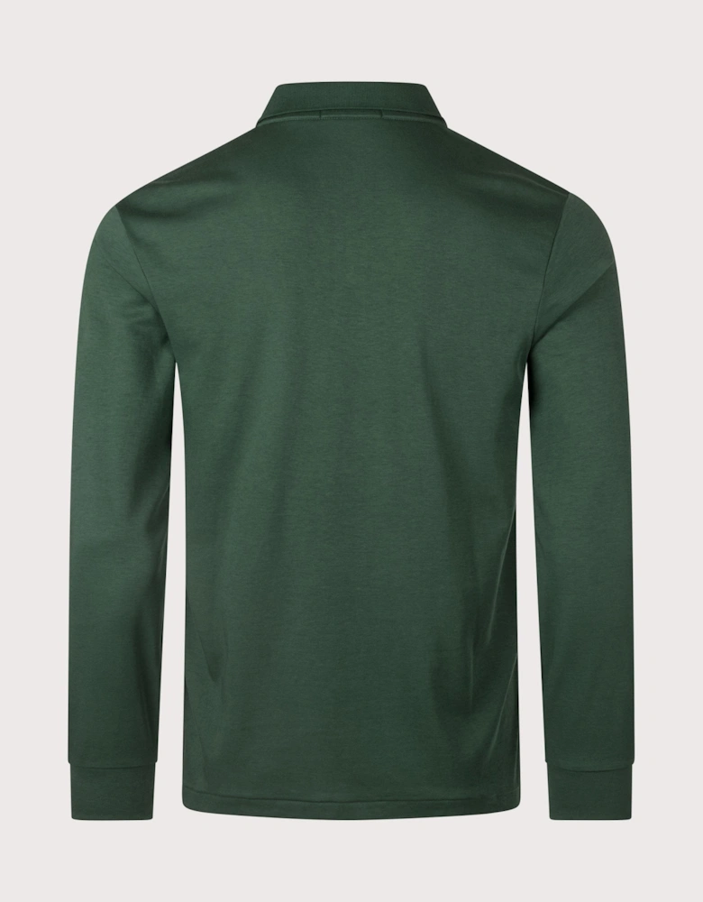 Custom Slim Fit Long Sleeve Soft Cotton Polo Shirt