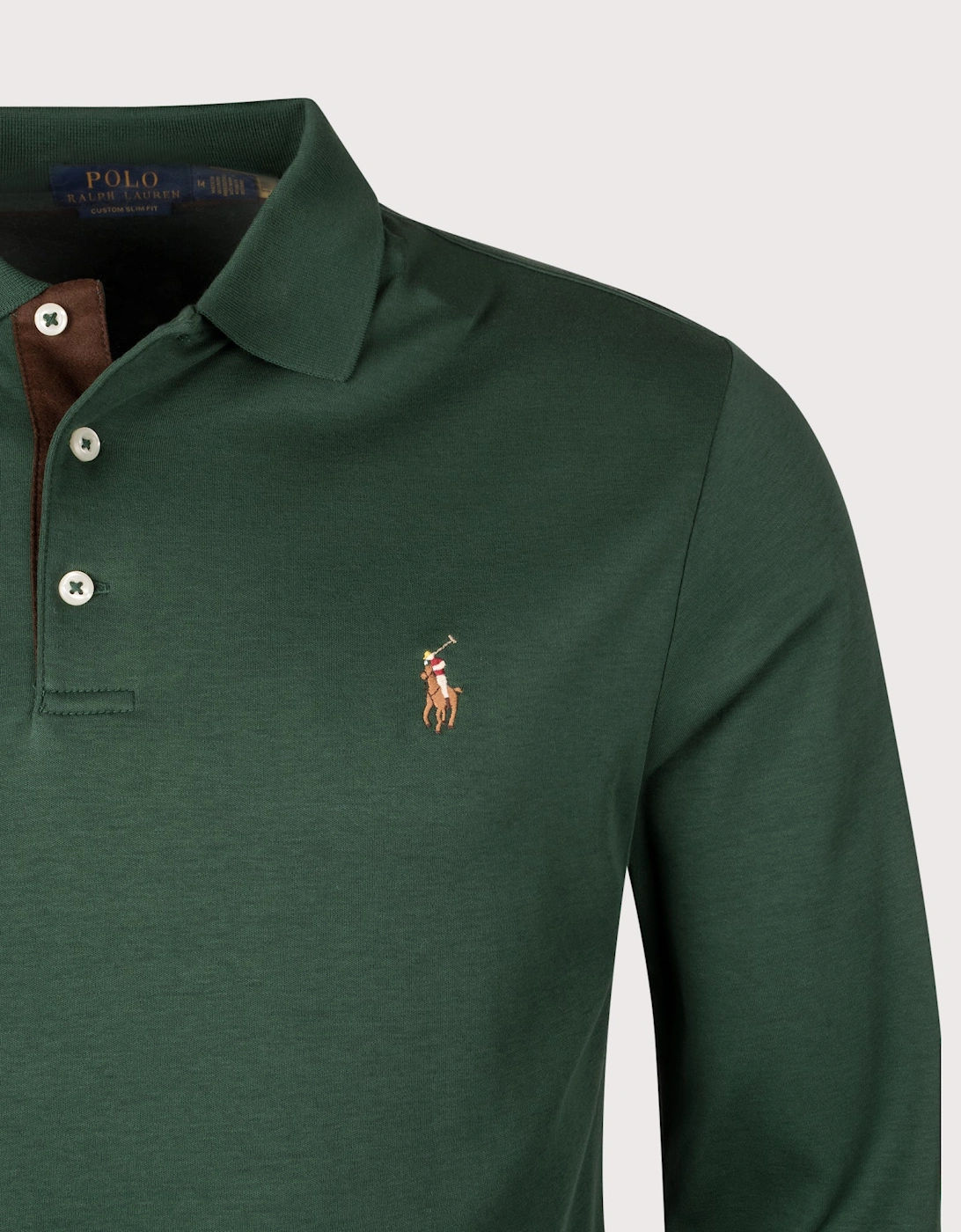 Custom Slim Fit Long Sleeve Soft Cotton Polo Shirt