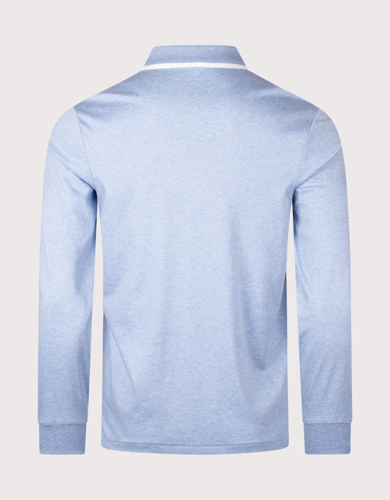 Custom Slim Fit Long Sleeve Polo Shirt