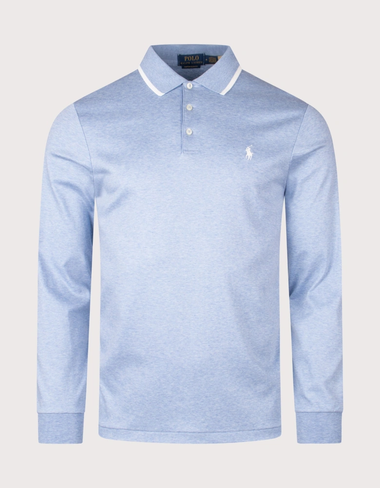 Custom Slim Fit Long Sleeve Polo Shirt