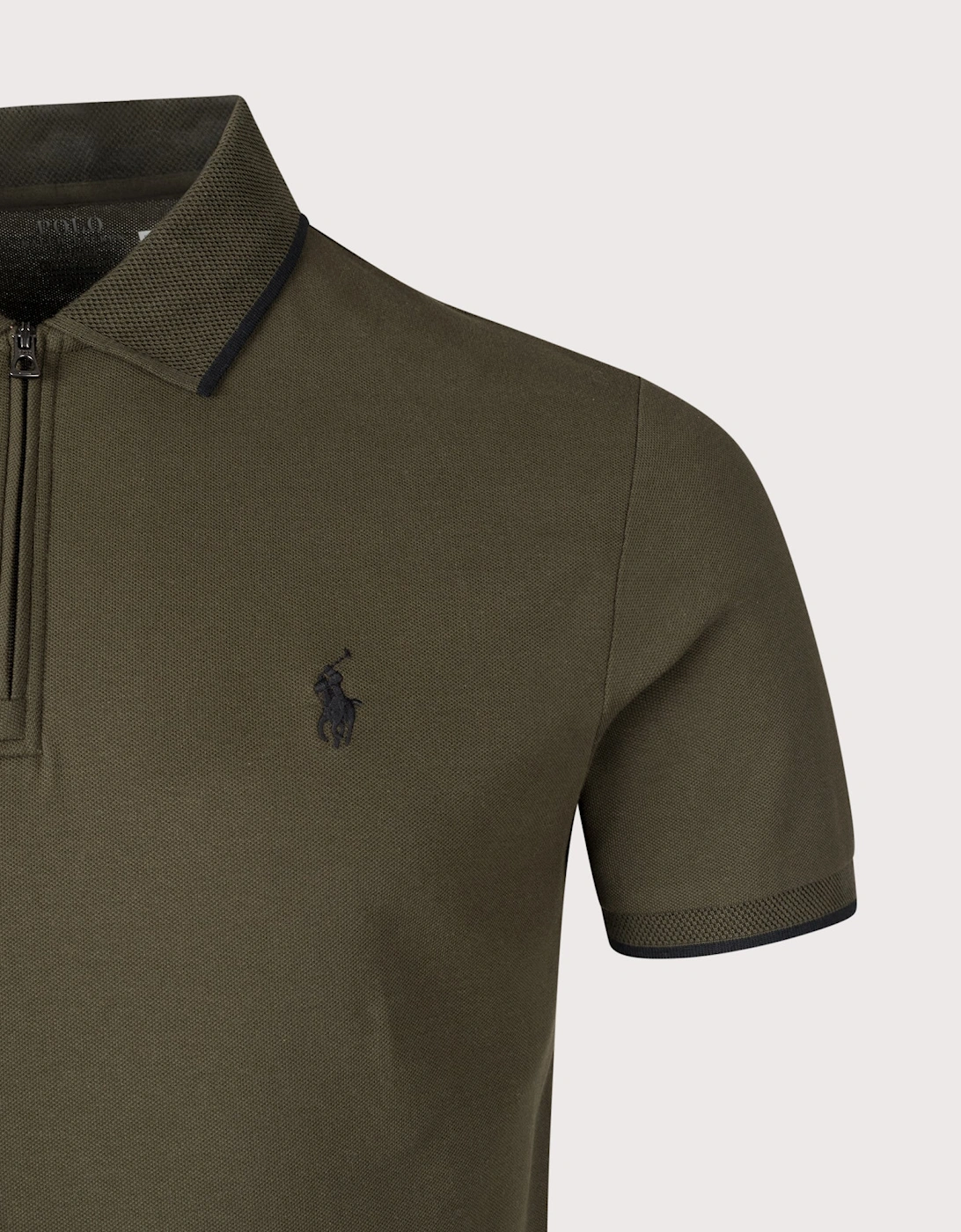 Custom Slim Fit Stretch Oxford Mesh Polo Shirt