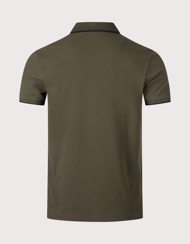 Custom Slim Fit Stretch Oxford Mesh Polo Shirt