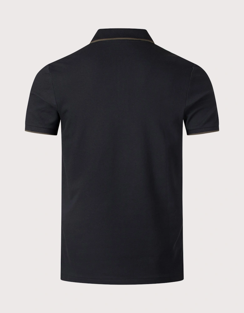 Custom Slim Fit Stretch Oxford Mesh Polo Shirt