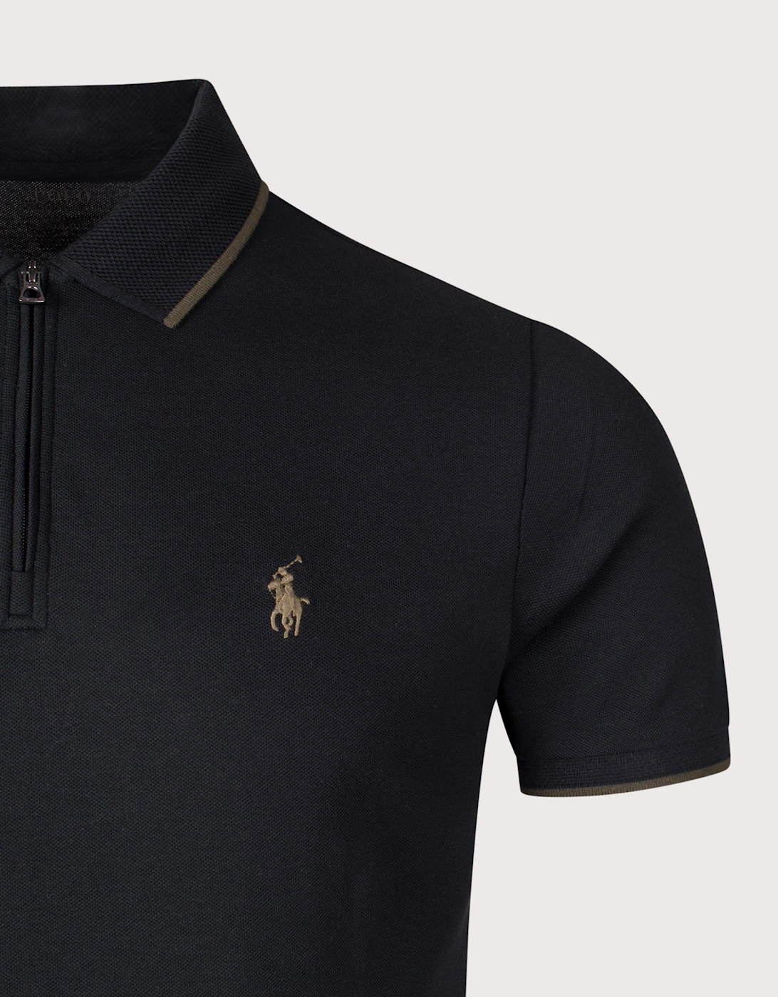 Custom Slim Fit Stretch Oxford Mesh Polo Shirt