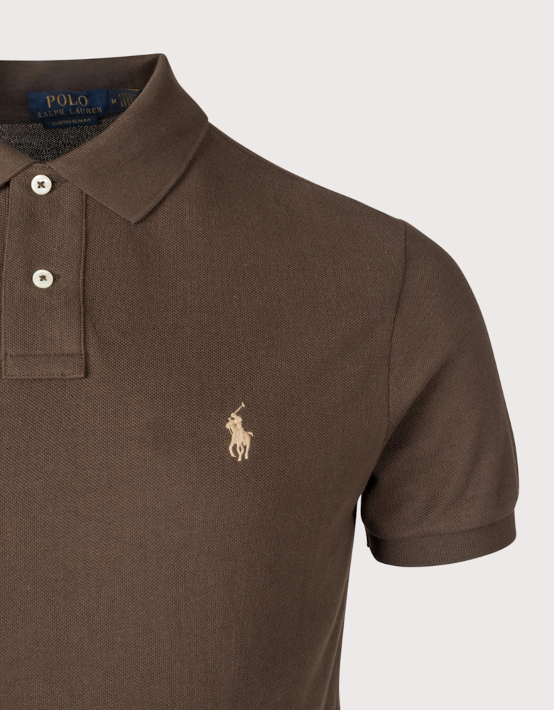 Custom Slim Fit Mesh Polo Shirt