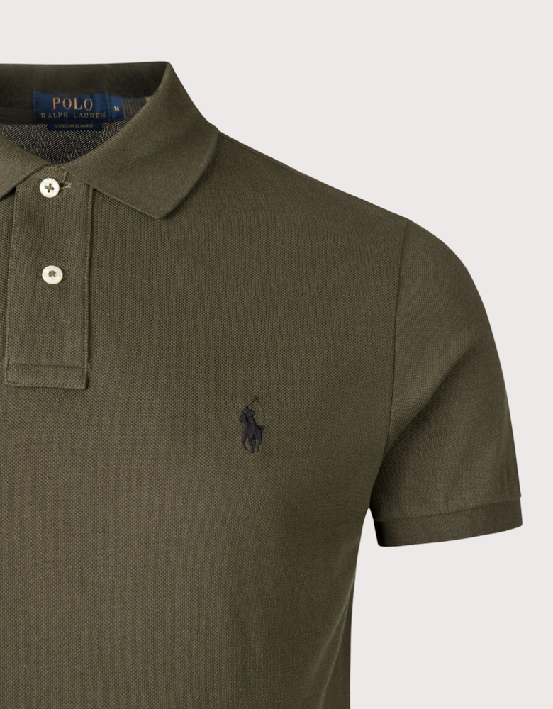 Custom Slim Fit Mesh Polo Shirt