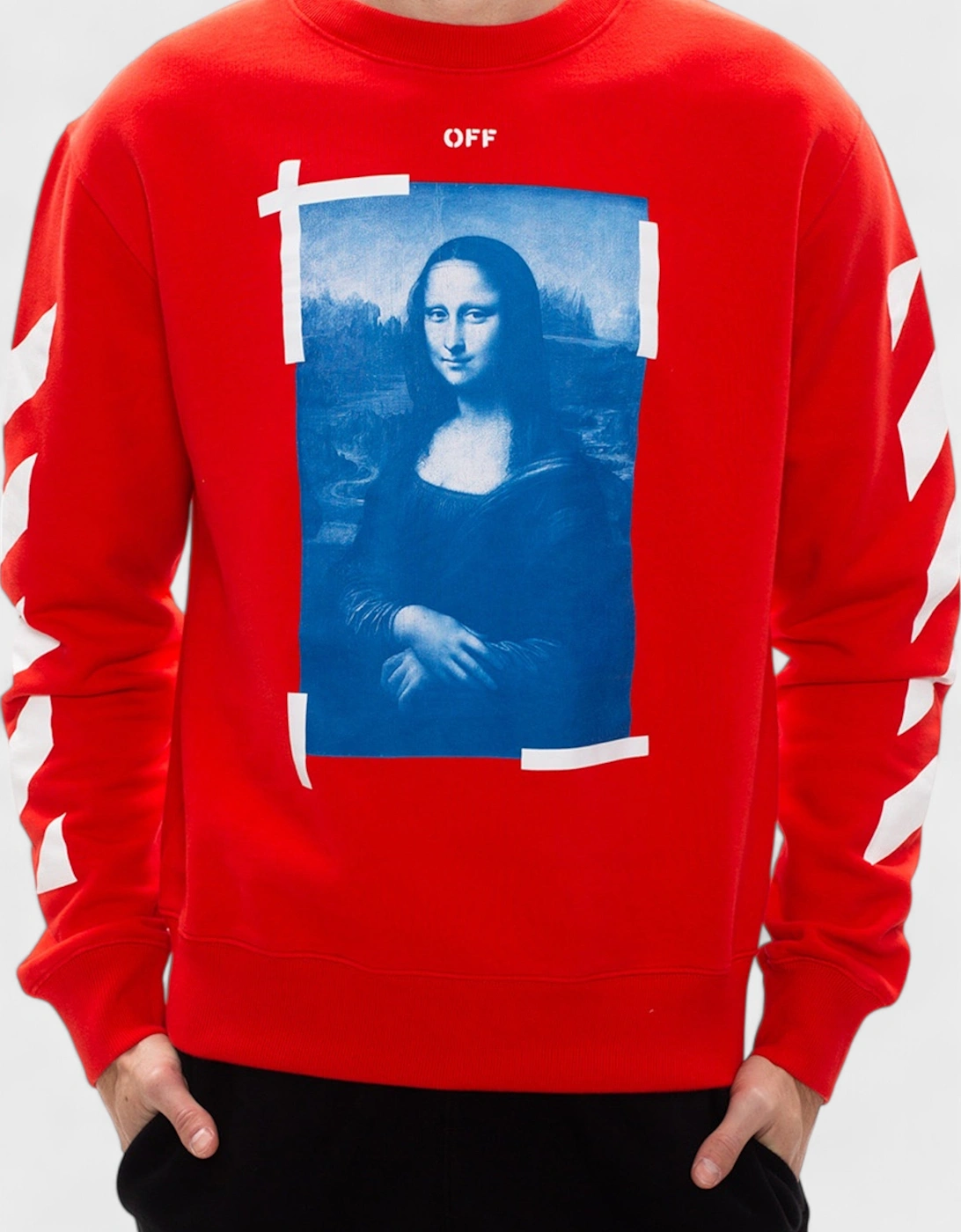 Monalisa Arrow Slim Crewneck Red White