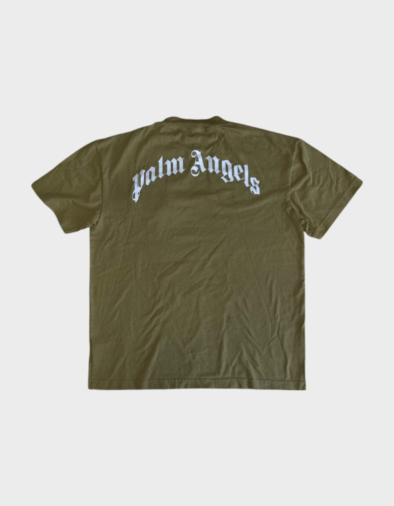 Bear Short Sleeve Tee Khaki White