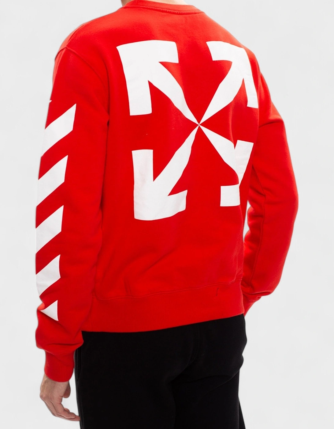 Monalisa Arrow Slim Crewneck Red White