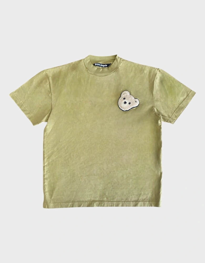 Bear Short Sleeve Tee Khaki White