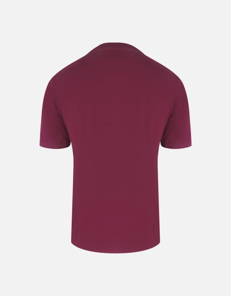 Active Piping Design Burgundy T-Shirt
