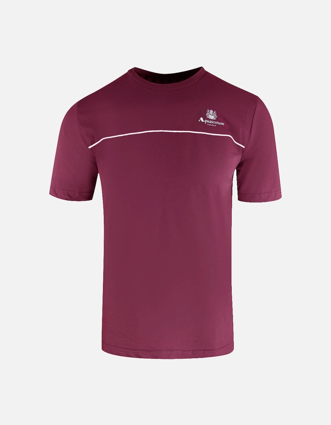 Active Piping Design Burgundy T-Shirt, 3 of 2