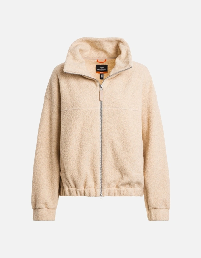 Minori Sunkissed Oversized Beige Fleece Jacket