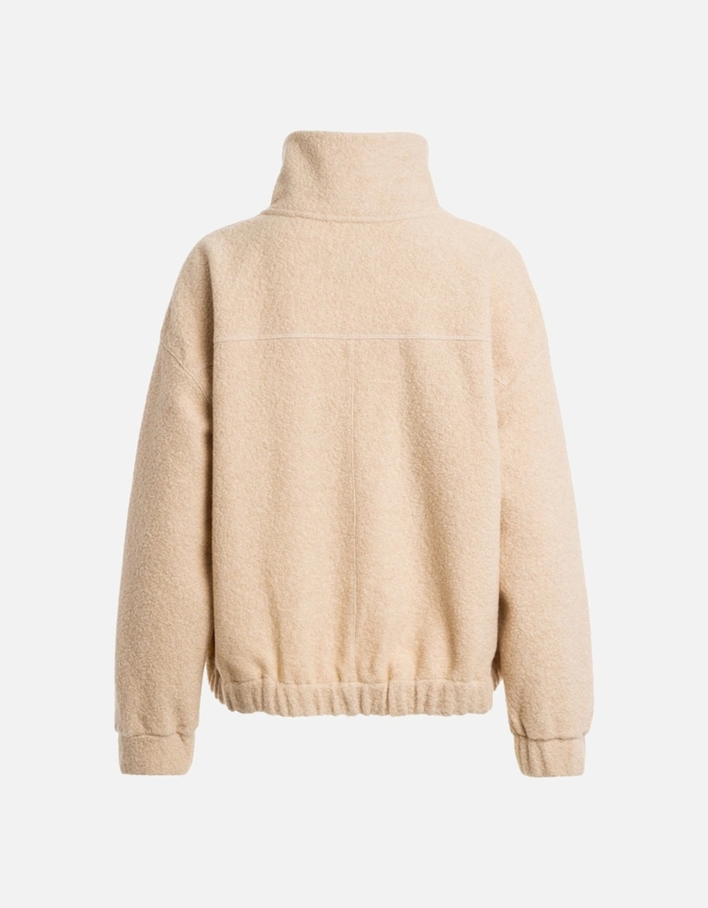 Minori Sunkissed Oversized Beige Fleece Jacket