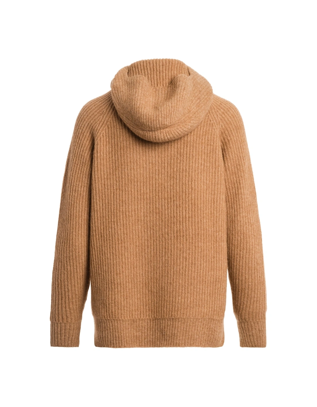 Tory Camel Brown Knitted Hoodie Comfort Fit