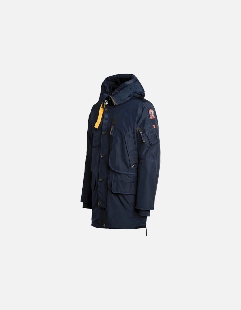 Kodiak Navy Blue Long Hooded Down Jacket