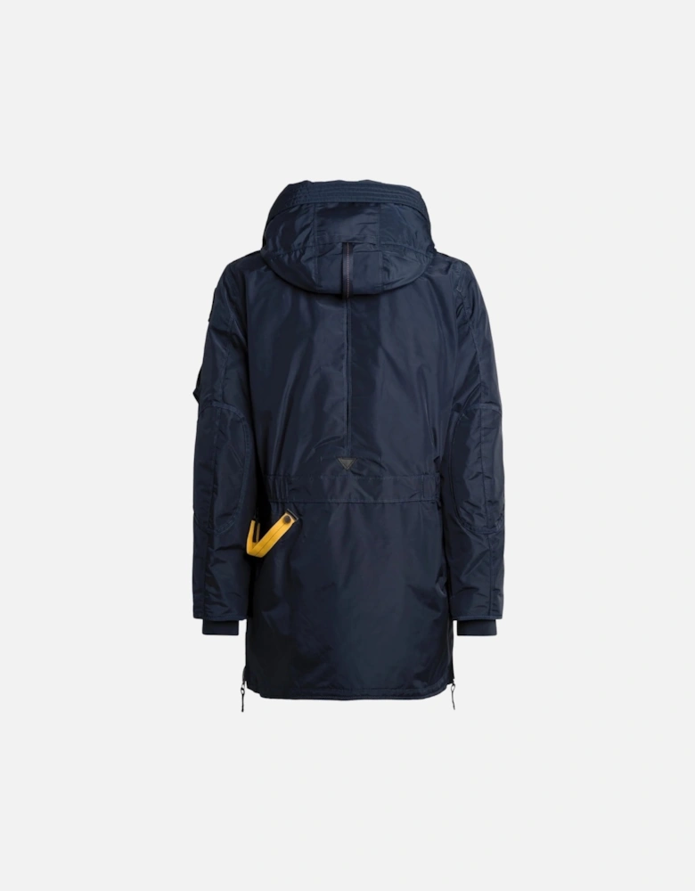 Kodiak Navy Blue Long Hooded Down Jacket