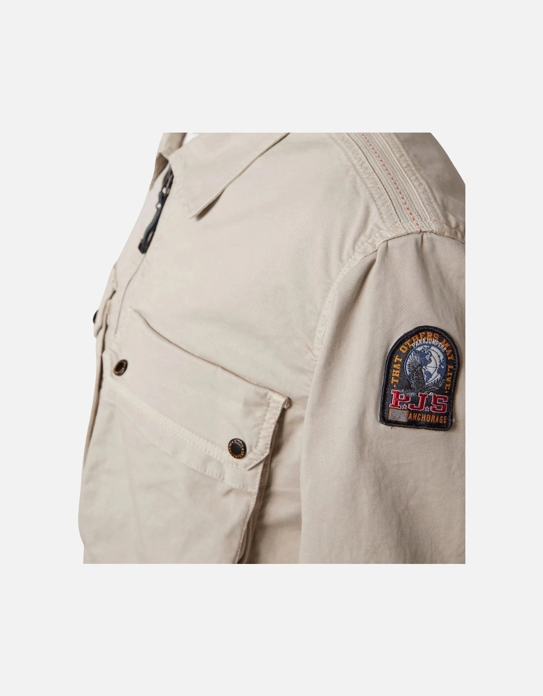 Tel Pelican Beige Overshirt Jacket