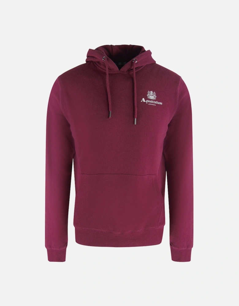 Active Small Logo Burgundy Hoodie