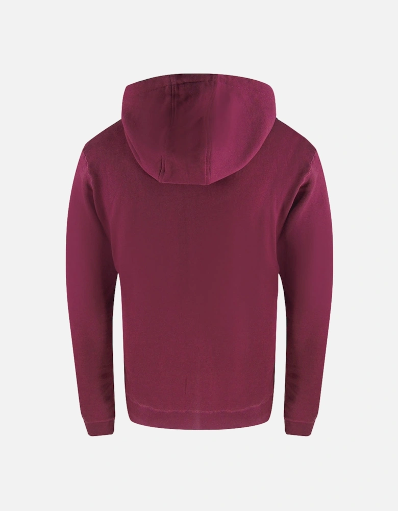 Active Small Logo Burgundy Hoodie