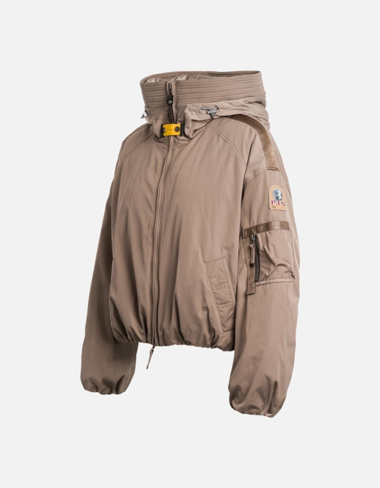 Naadz Atmosphere Light Brown Oversized Brown Bomber Jacket