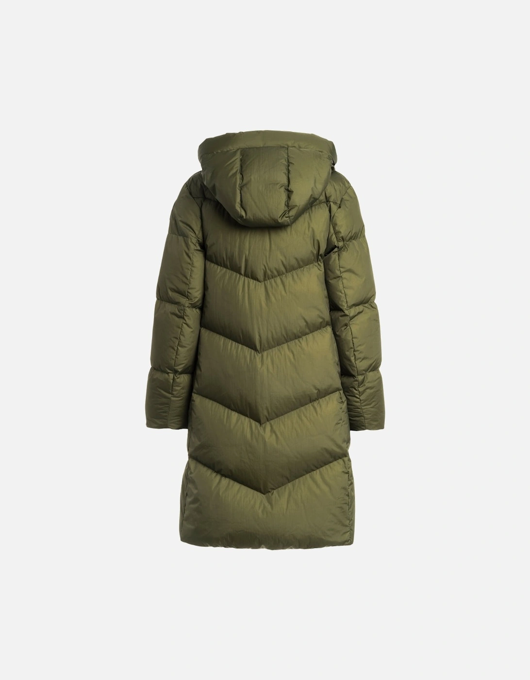 Rindou Rosemary Green Long Hooded Down Jacket