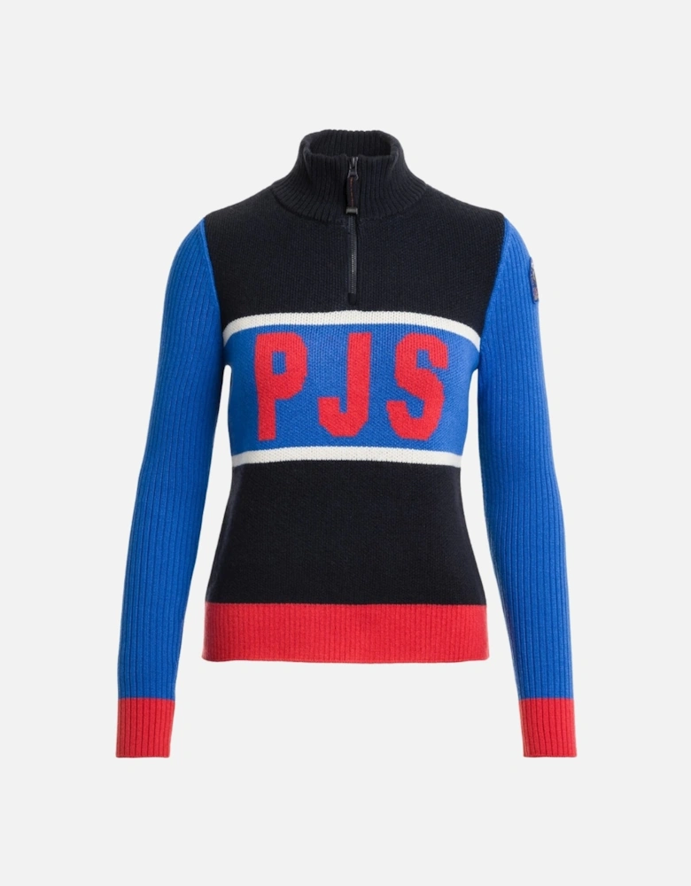 Gia Navy Blue Quarter Zip Sweater