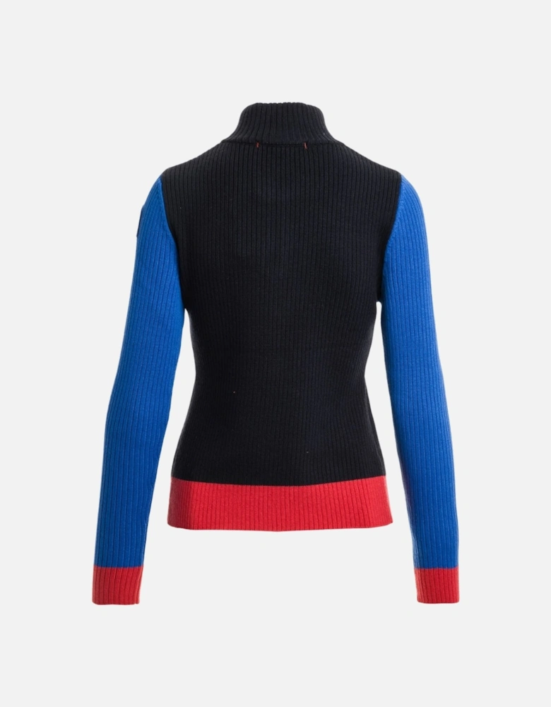 Gia Navy Blue Quarter Zip Sweater