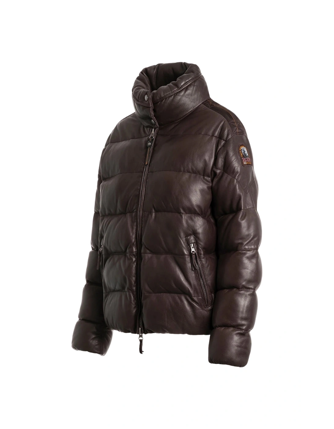 Pia Leather Obsidian Dark brown Padded Leather Jacket