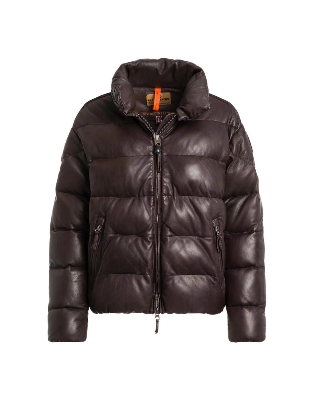 Pia Leather Obsidian Dark brown Padded Leather Jacket, 4 of 3