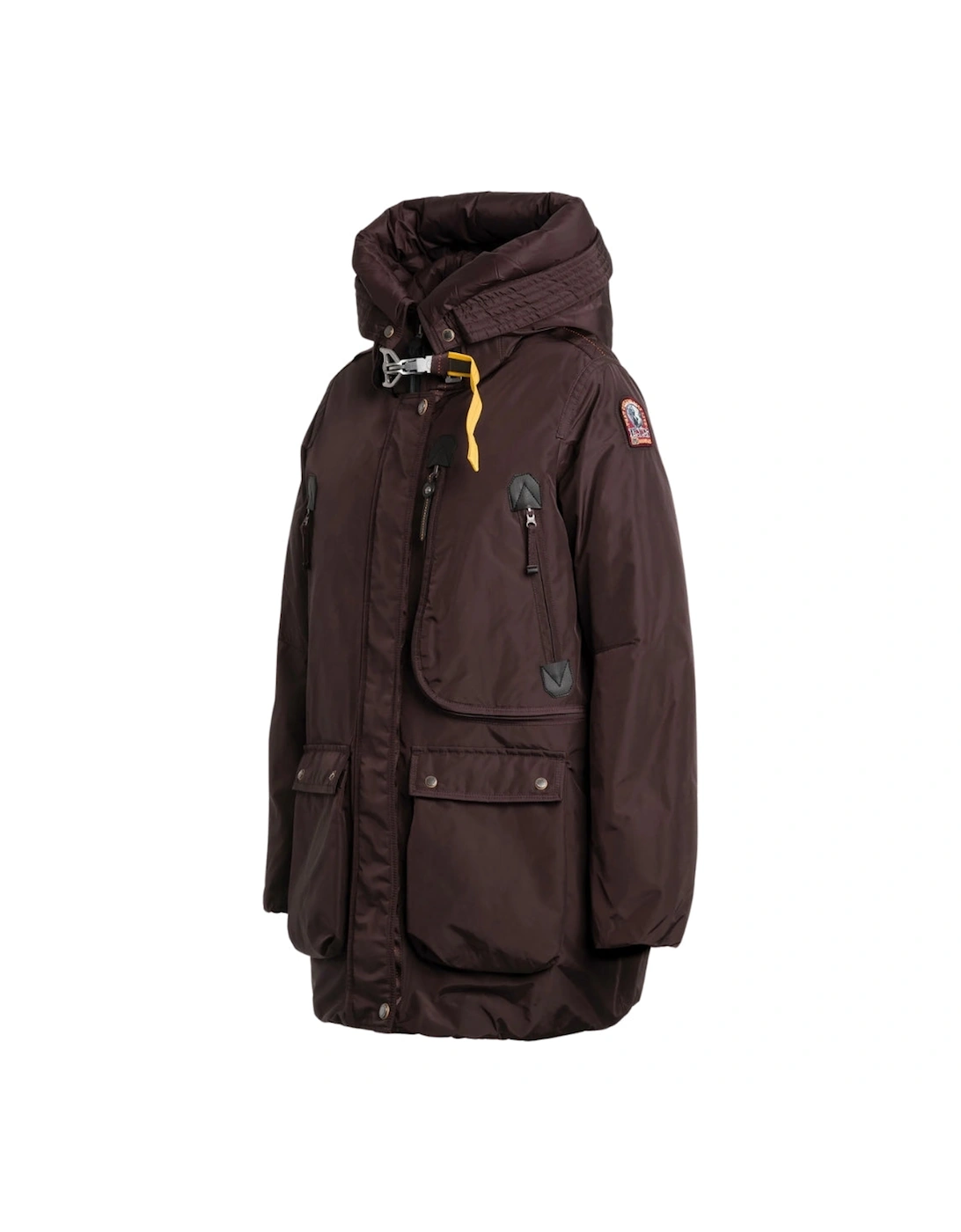 Maud Obsidian Dark Brown Long Down Jacket