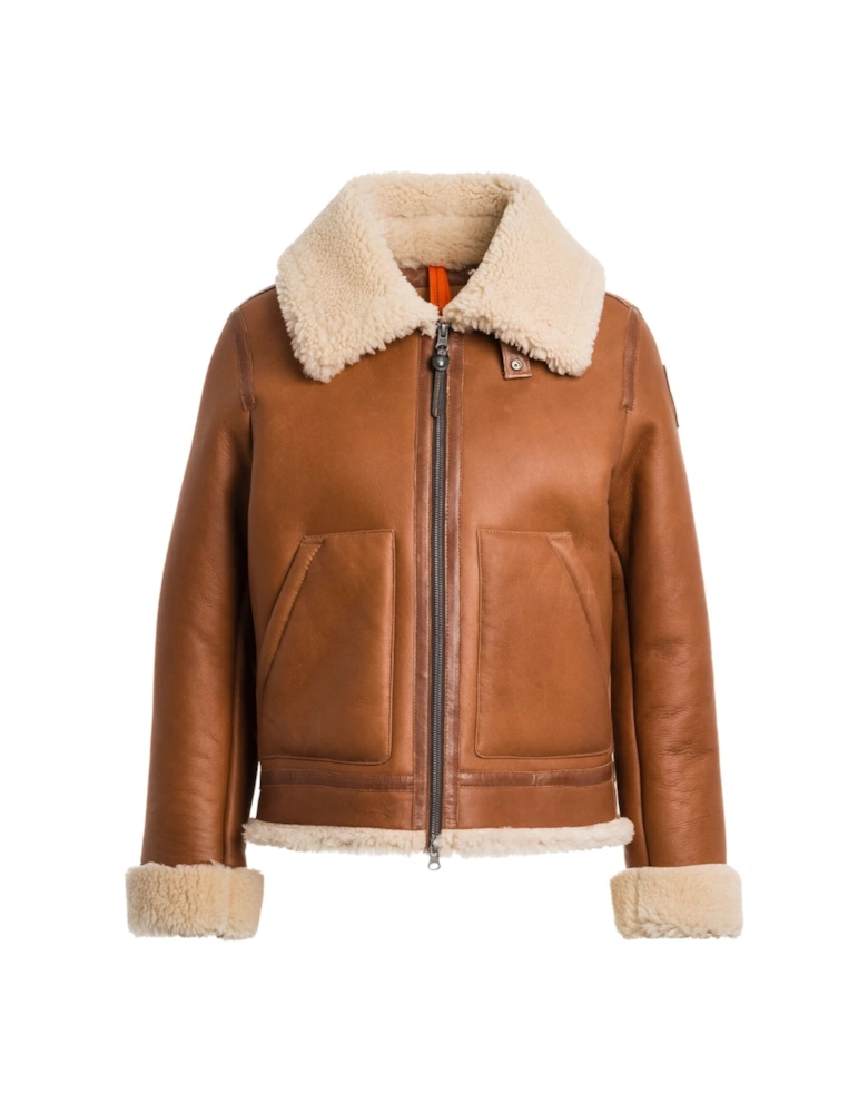 Gialean Special Cognac Brown Leather Jacket