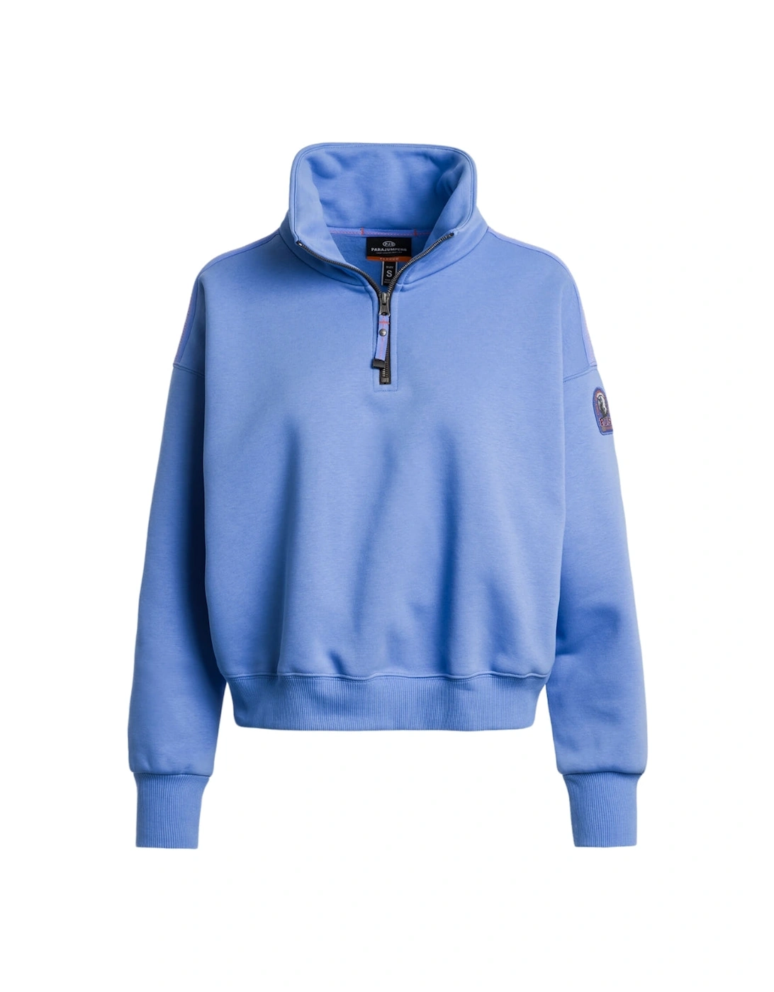 Box Fit Zendaya Cornflower Blue Quarter Zip Sweatshirt, 4 of 3