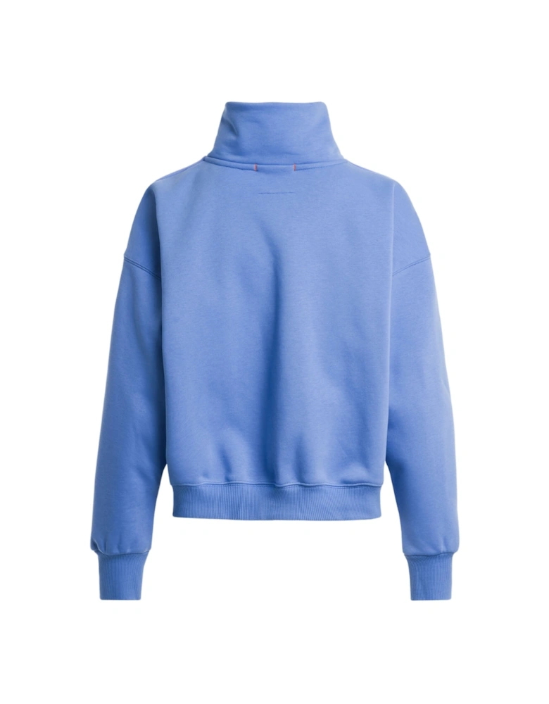 Box Fit Zendaya Cornflower Blue Quarter Zip Sweatshirt