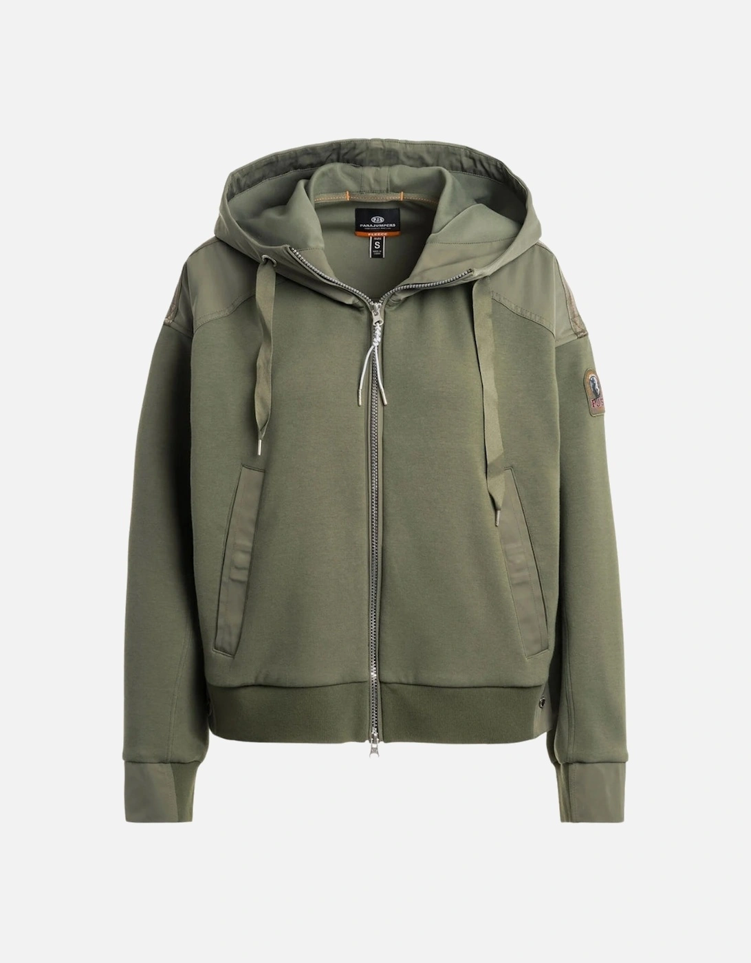 Kinga Thyme Green Hybrid Oversized Zip-Up Hoodie, 4 of 3