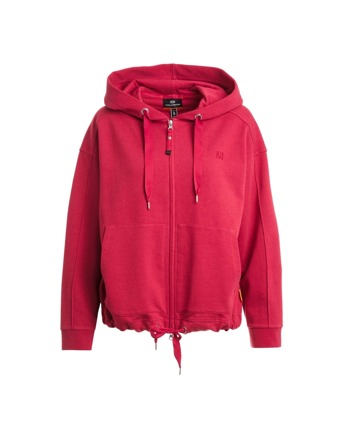 May Cerise Red Oversized Zip-Up Hoodie, 4 of 3
