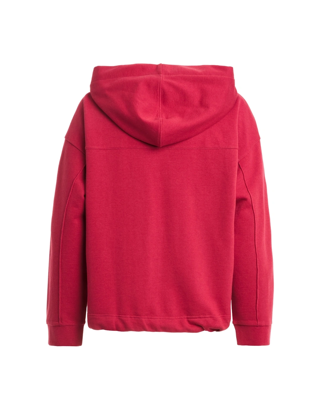 May Cerise Red Oversized Zip-Up Hoodie
