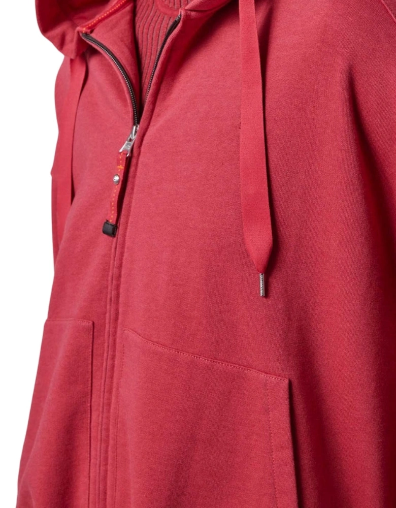 May Cerise Red Oversized Zip-Up Hoodie
