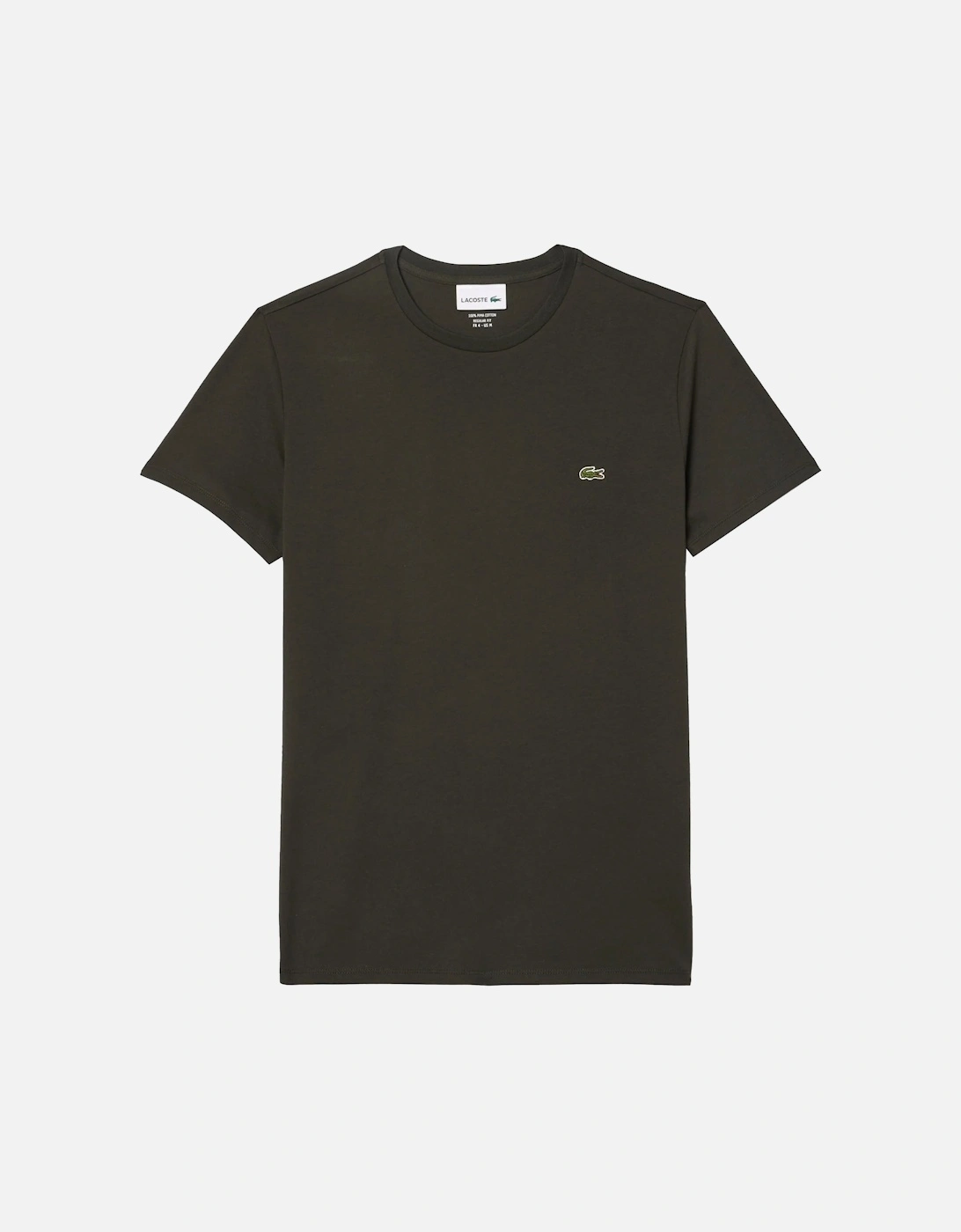 Cotton Pima Crew Neck T-Shirt Dark Brown, 5 of 4