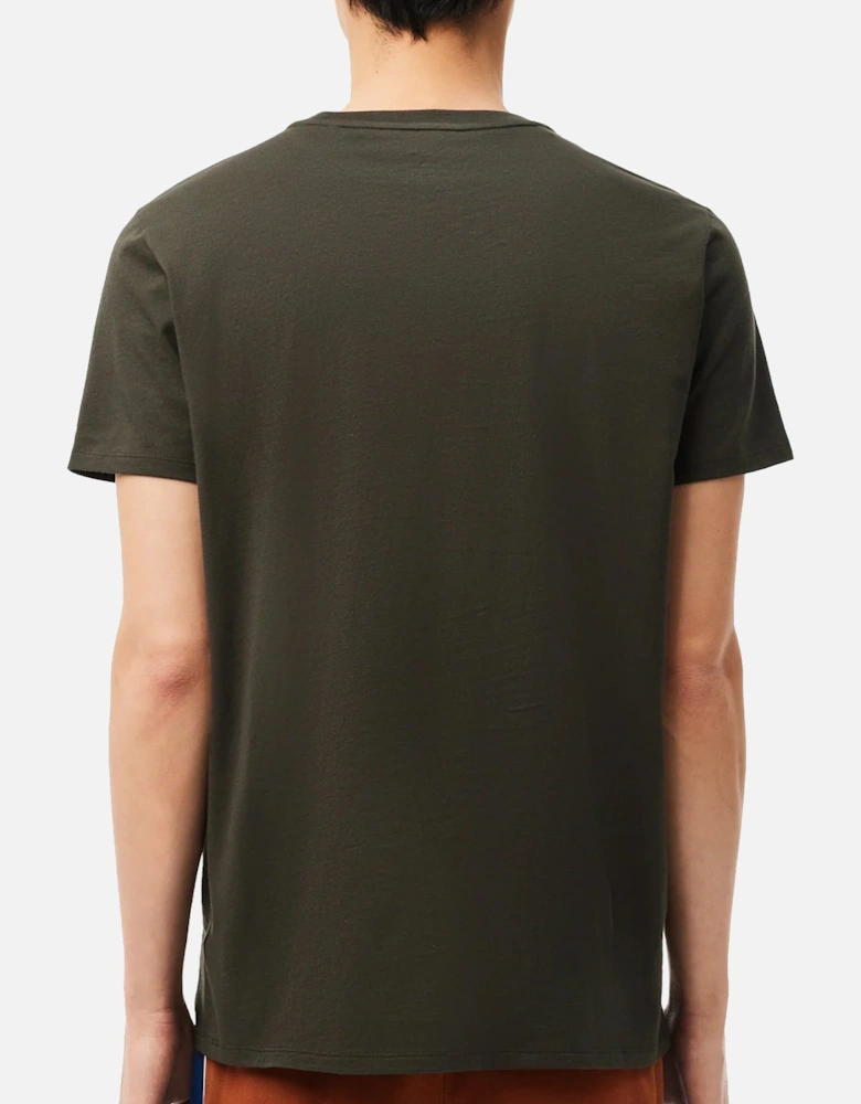 Cotton Pima Crew Neck T-Shirt Dark Brown