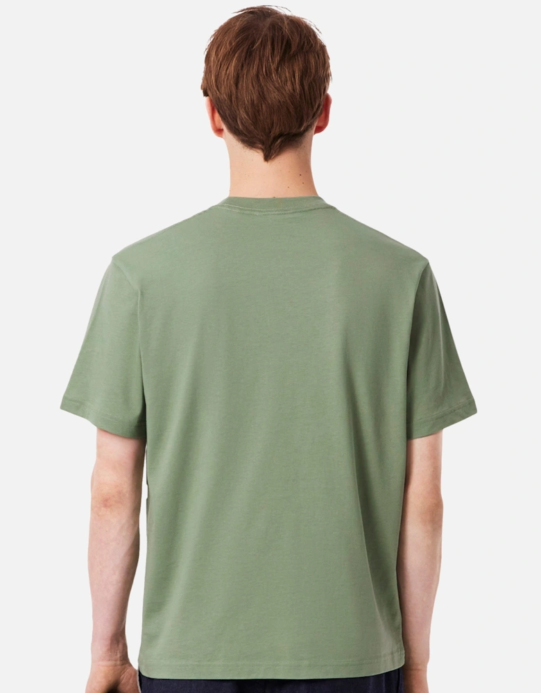 Chest Pocket Cotton T-Shirt Pastel Green