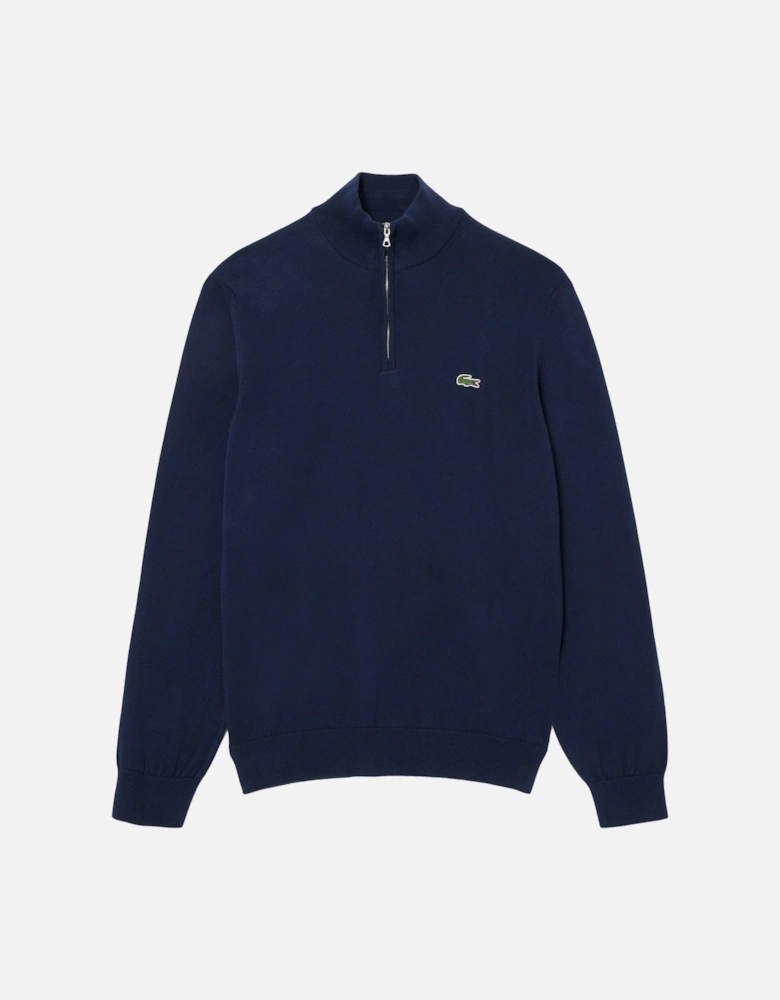 Quarter Zip Knit Sweater Navy