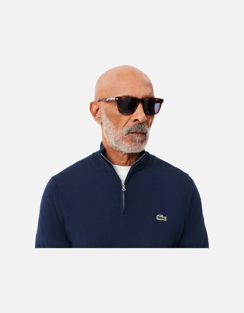 Quarter Zip Knit Sweater Navy