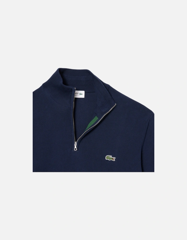 Quarter Zip Knit Sweater Navy